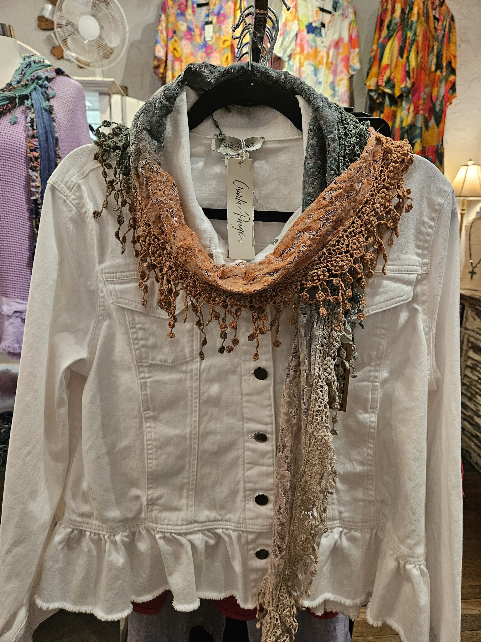 Handmade Trailing Wildflower Scarf By: Monkey Mango