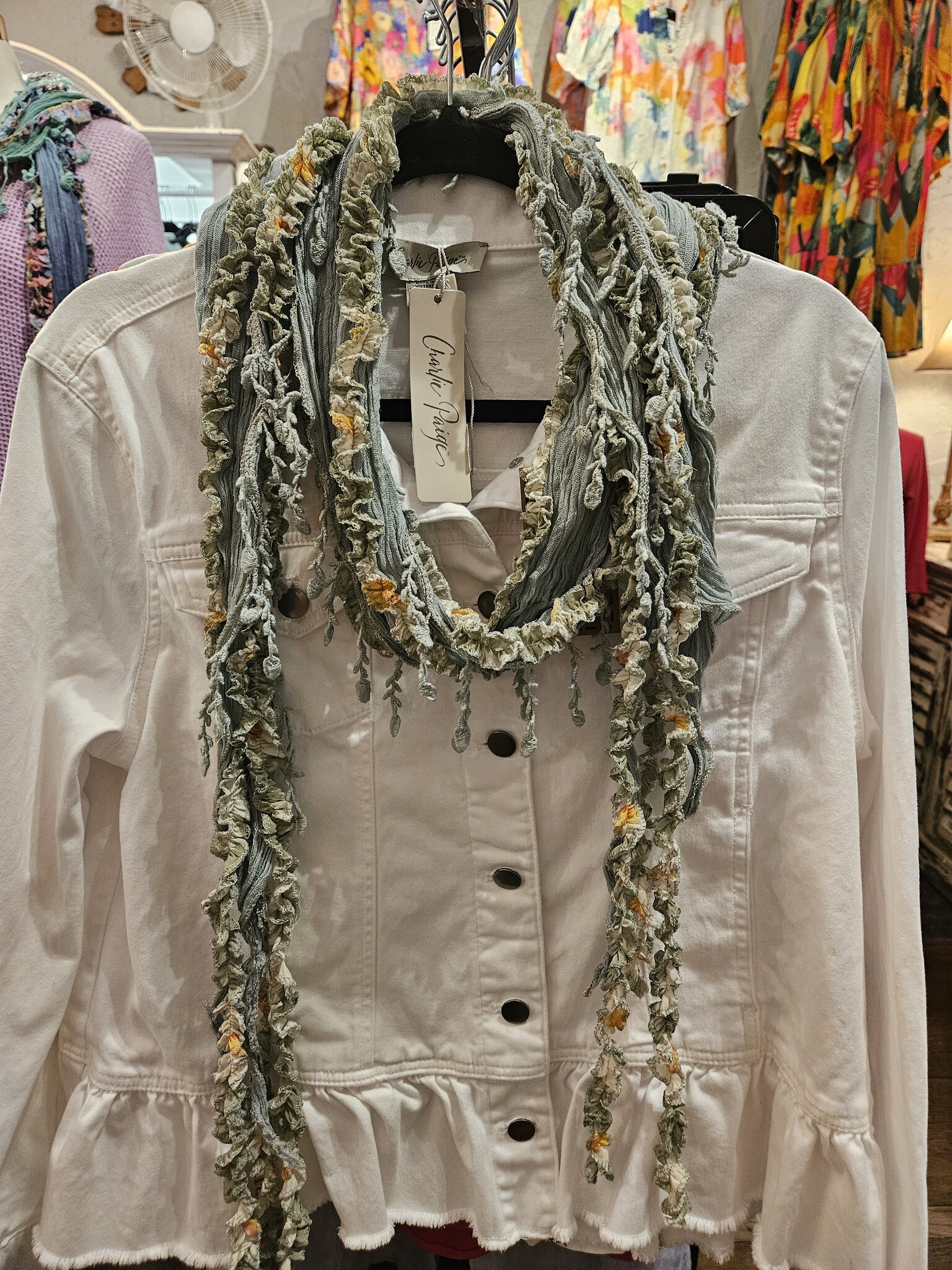 Handmade Trailing Wildflower Scarf By: Monkey Mango