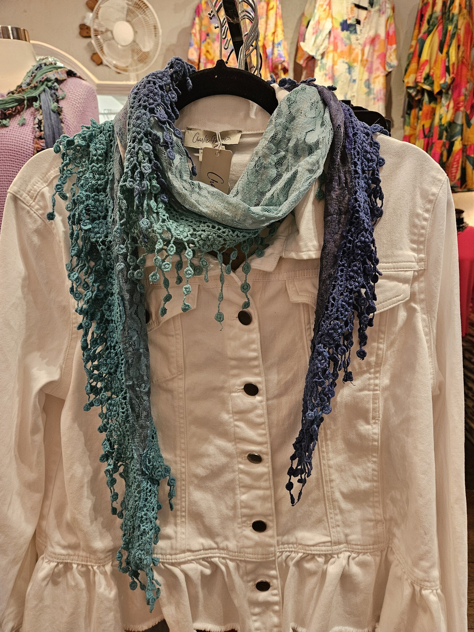 Handmade Trailing Wildflower Scarf By: Monkey Mango