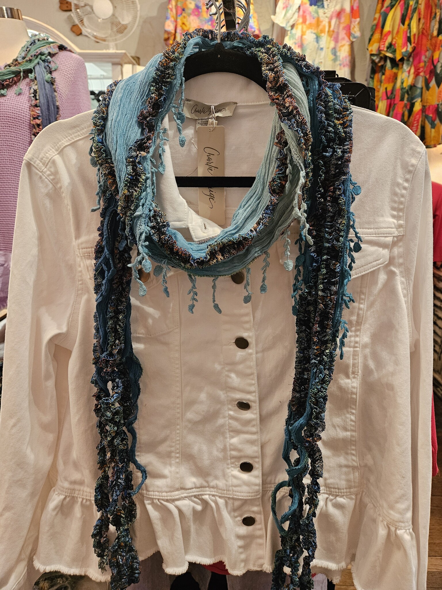 Handmade Trailing Wildflower Scarf By: Monkey Mango