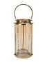 Hammered Gold and Glass Lantern (2 Sizes)