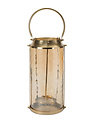 Hammered Gold and Glass Lantern