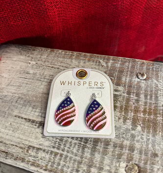 Teardrop Stars and Stripes Earrings