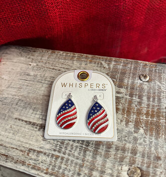 Teardrop Stars and Stripes Earrings