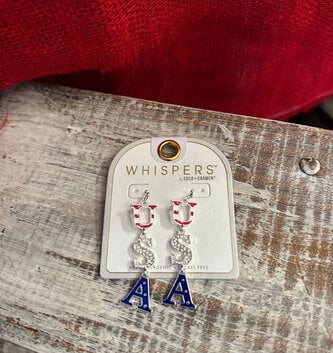 USA Trailing Drop Earrings