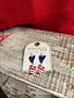 Trailing Patriotic Heart Earrings