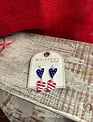 Trailing Patriotic Heart Earrings