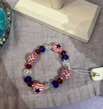 Patriotic Fireworks Stretch Bracelet