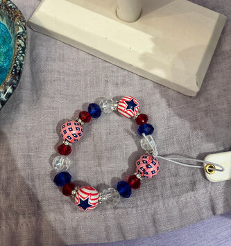Stars and Stripes Stretch Bracelet