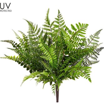 17" UV Protected Mixed Fern Bush
