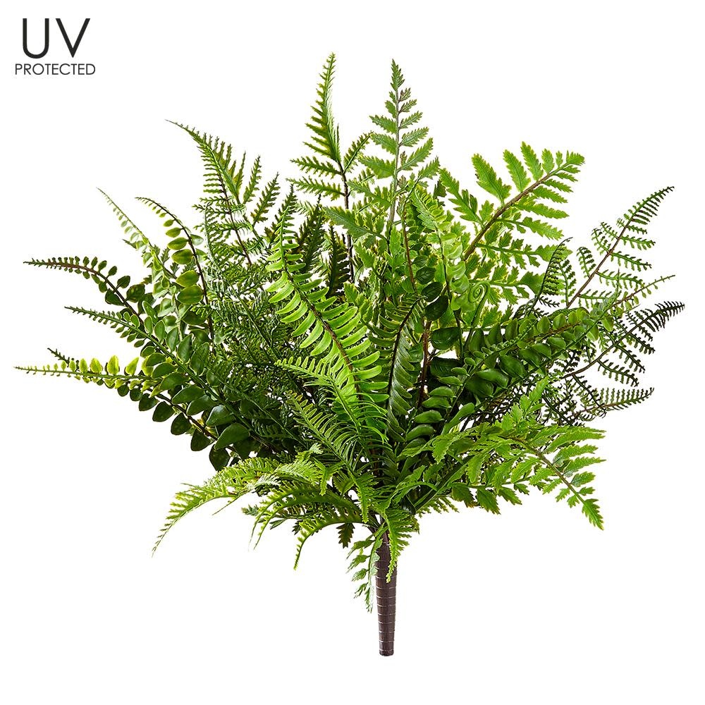 17" UV Protected Mixed Fern Bush