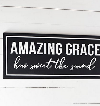 Black Metal Amazing Grace Wall Art