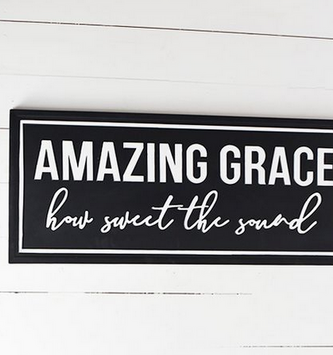 Black Metal Amazing Grace Wall Art