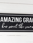 Black Metal Amazing Grace Wall Art