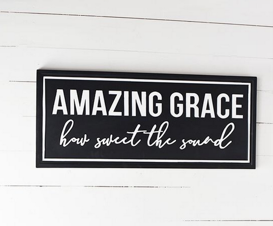 Black Metal Amazing Grace Wall Art