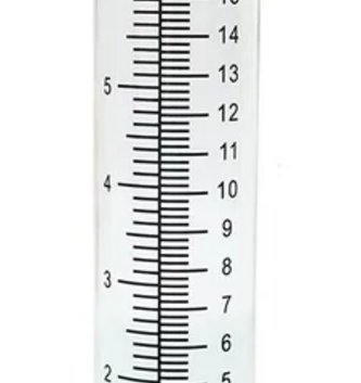 9" Glass Rain Gauge