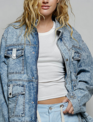 Blue Denim & Lace Jacket By: POL