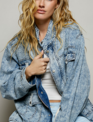 Blue Denim & Lace Jacket By: POL