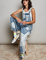 Vintage Patchwork Denim Overall By: POL