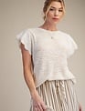 Easel Lace Cap Sleeve Knitted Sweater by: Easel
