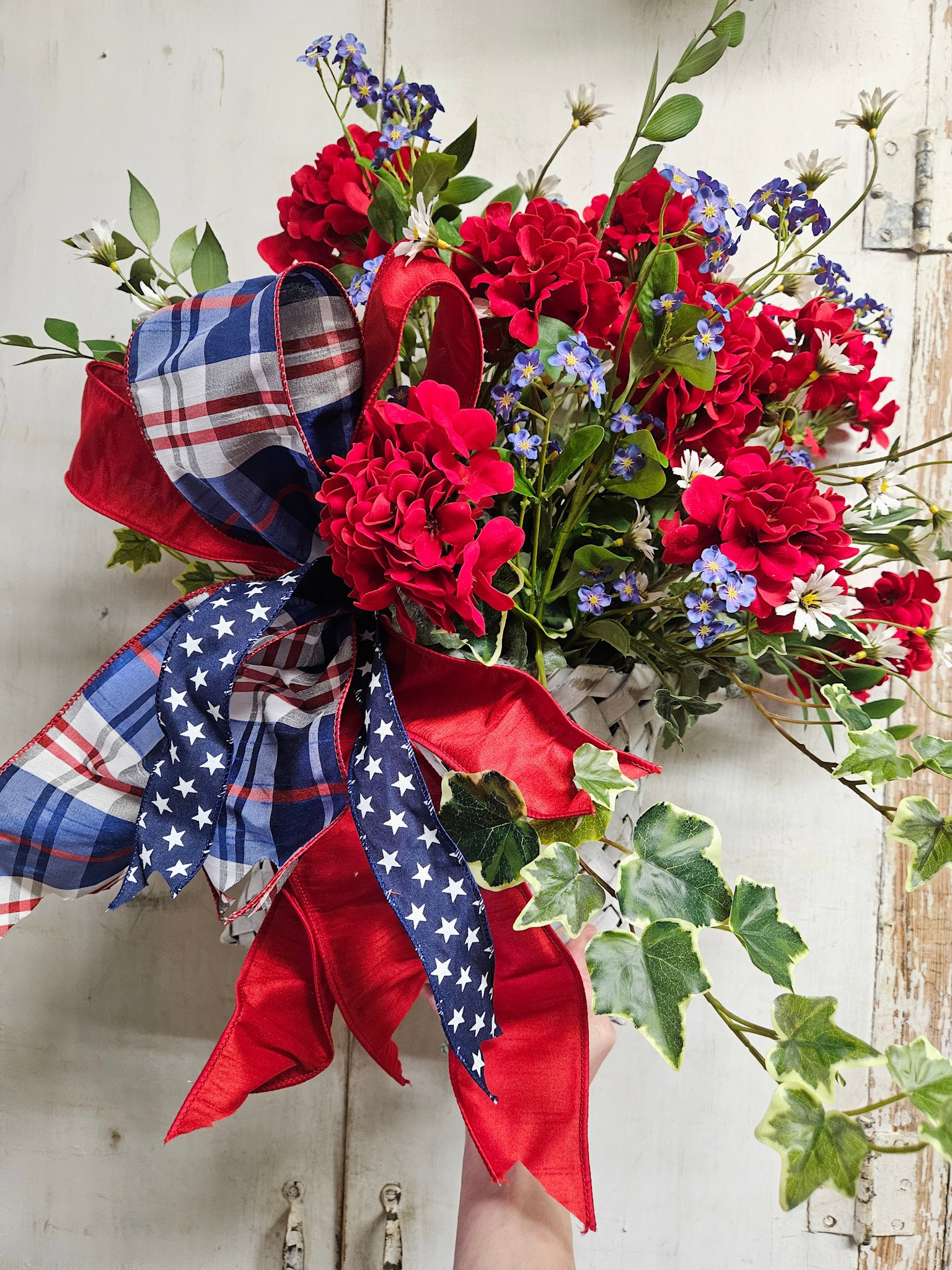 Custom Patriotic Wall Basket