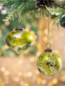 Shades of Green Glass Ornament (2-Styles)