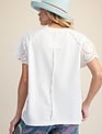 Lace Cap Sleeve Top By: Easel (2-Colors)