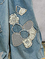 POL Clothing Inc Embroidered Flower Patchwork Overalls By: POL