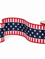 2.5" x 10 Yds American Patriotic Stars Ribbon