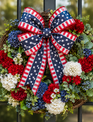 2.5" x 10 Yds American Patriotic Stars Ribbon