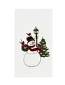 Snowman & Cardinal Embroidered Holiday Towel