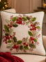 Square Sequin Wreath Pillow