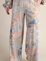 Easel Patchwork Print Vintage Pants By: Easel