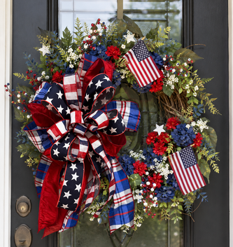 Custom Happy Birthday America Bow
