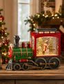 LED Snowman Express Train Snowglobe