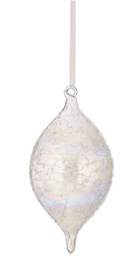 Etched Glass Iridescent Ornament (2-Styles)