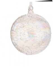 Etched Glass Iridescent Ornament (2-Styles)