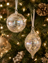 Etched Glass Iridescent Ornament (2-Styles)