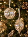 Etched Glass Iridescent Ornament (2-Styles)