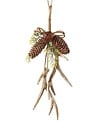 Antler Pinecone Bell Ornament