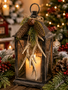 Antler Pinecone Bell Ornament