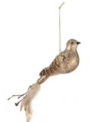 Glass Feathered Quail Ornament