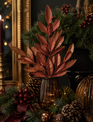 Copper Sparkle Bay Leaf Spray