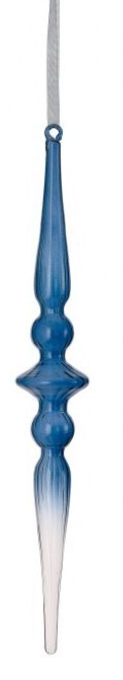 Ombre Blue Glass Finial Ornament (2-Styles)