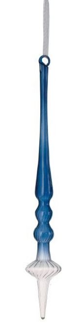 Ombre Blue Glass Finial Ornament (2-Styles)