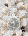 Glass Iridescent Drop Ornament