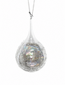 Glass Iridescent Drop Ornament