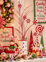 31" Peppermint Glitter Spray
