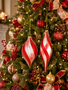Glass Red Ribbon Swirl Ornament (2-Styles)