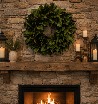 30" Magnolia Leaf Wreath